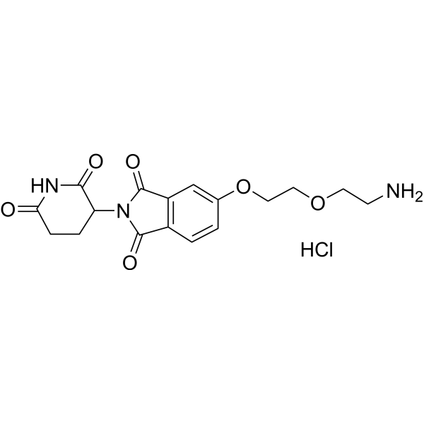 Thalidomide-5-PEG2-NH2 hydrochloride Chemical Structure
