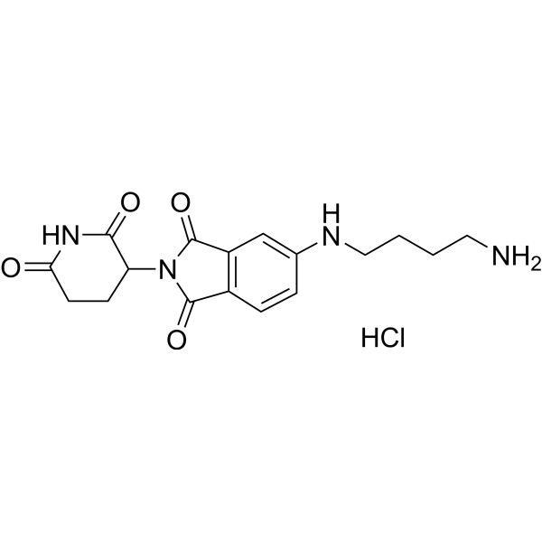 Pomalidomide-5-C4-NH2 hydrochloride Chemical Structure