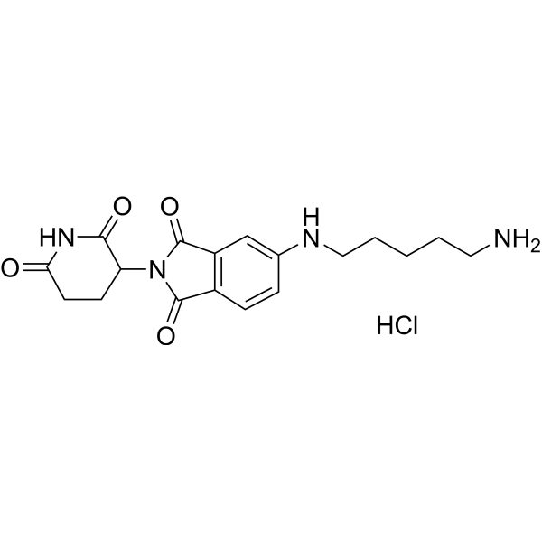 Pomalidomide-5-C5-NH2 hydrochloride Chemical Structure