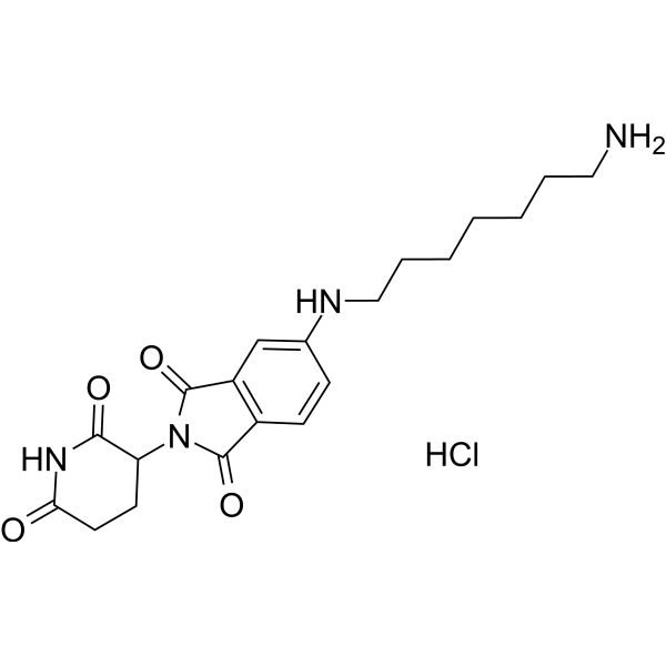 Pomalidomide-5-C7-NH2 hydrochloride Chemical Structure