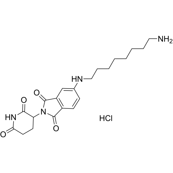 Pomalidomide-5-C8-NH2 hydrochloride Chemical Structure