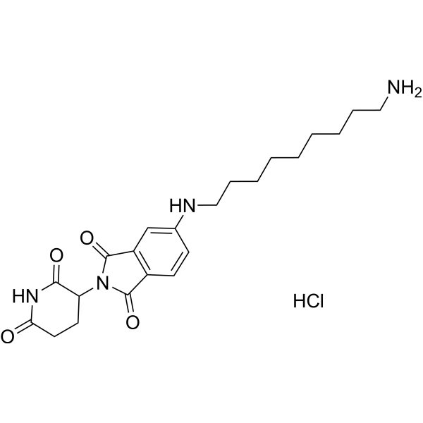 Pomalidomide-5-C9-NH2 hydrochloride Chemical Structure