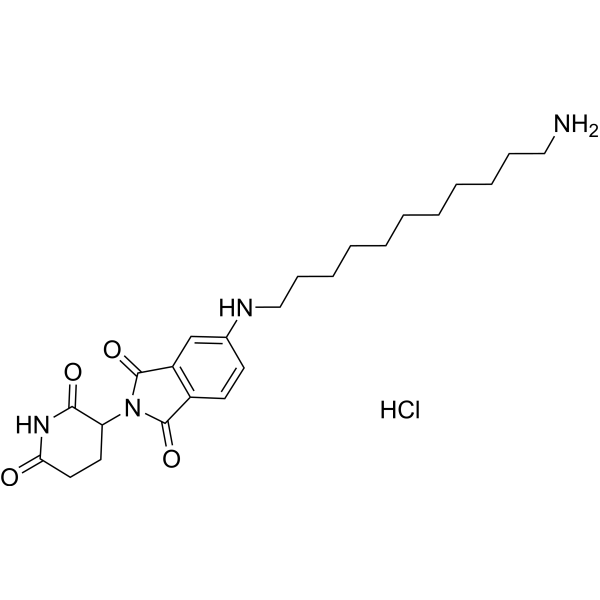 Pomalidomide-5-C11-NH2 hydrochloride Chemical Structure