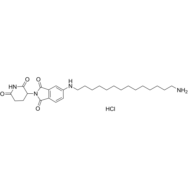 Pomalidomide-5-C14-NH2 hydrochloride Chemical Structure