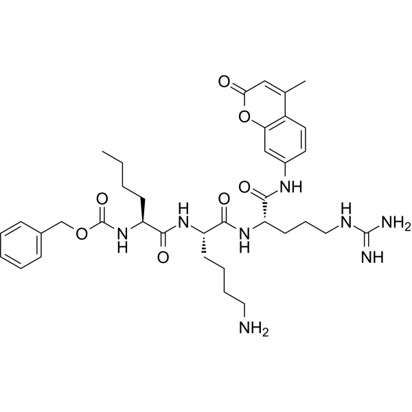 Z-Nle-Lys-Arg-AMC Chemical Structure