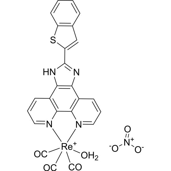 fac-[Re(CO)3(L6)(H2O)][NO3] Chemical Structure