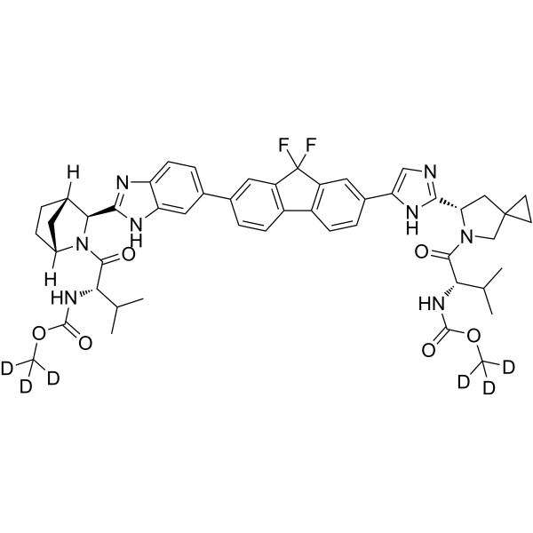 Ledipasvir-d<sub>6</sub> Chemical Structure