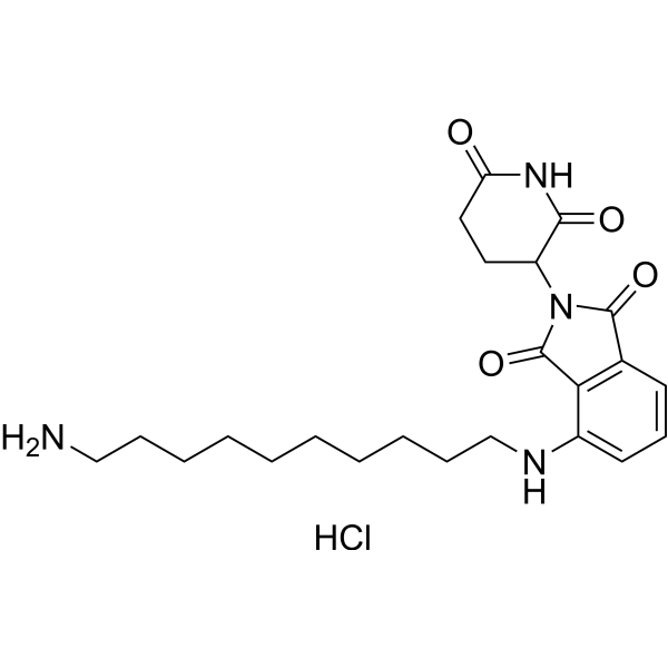Thalidomide-NH-C10-NH2 hydrochloride Chemical Structure