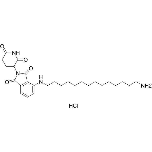 Thalidomide-NH-C14-NH2 hydrochloride Chemical Structure