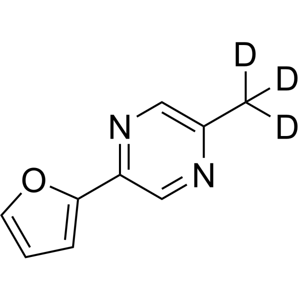 2-(2-Furanyl)-5-methylpyrazine-d<sub>3</sub> Chemical Structure
