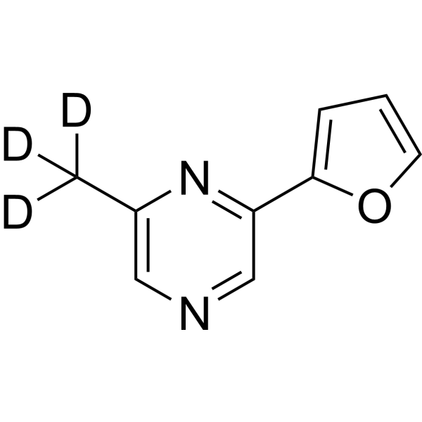 2-(2-Furanyl)-6-methylpyrazine-d<sub>3</sub> Chemical Structure