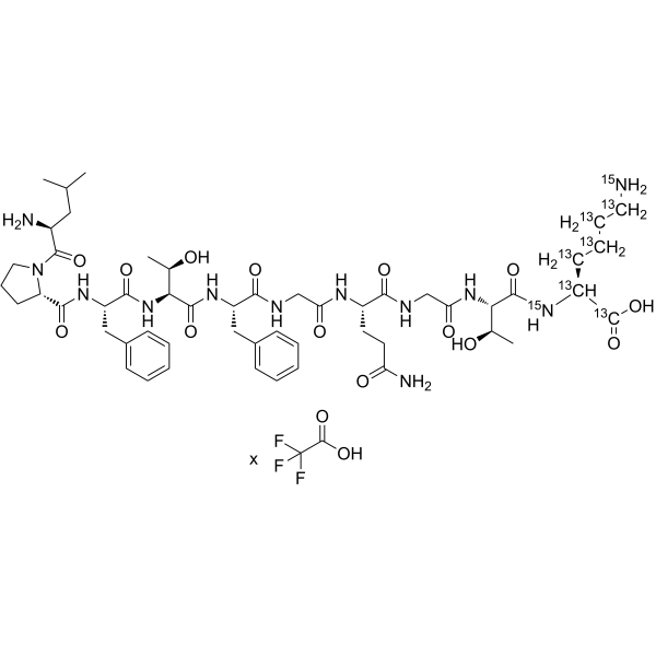 LPFTFGQGTK-(Lys-13C6,15N2) (TFA)