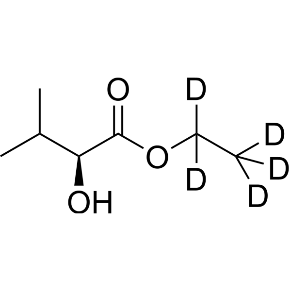 Ethyl (S)-2-hydroxy-3-methylbutyrate-d<sub>5</sub> Chemical Structure