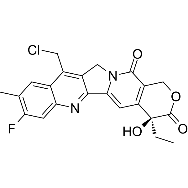 9-Chloromethyl-10-hydroxy-11-F-Camptothecin Chemical Structure