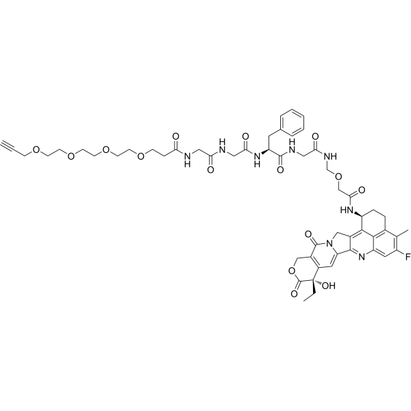 Propargyl-PEG4-GGFG-DXd Chemical Structure