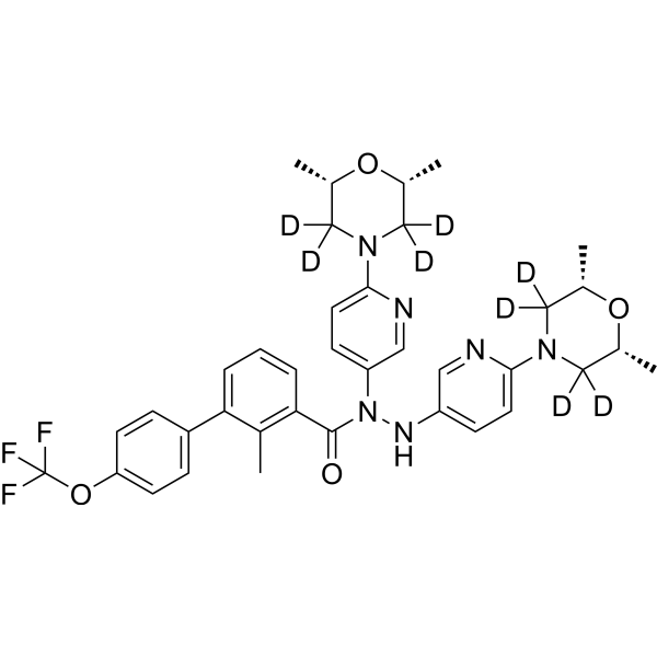 N-6-[rel-(2R,6S)-2,6-Dimethyl-4-morpholinyl]-3-pyridinamine-Sonidegib-d<sub>8</sub> Chemical Structure