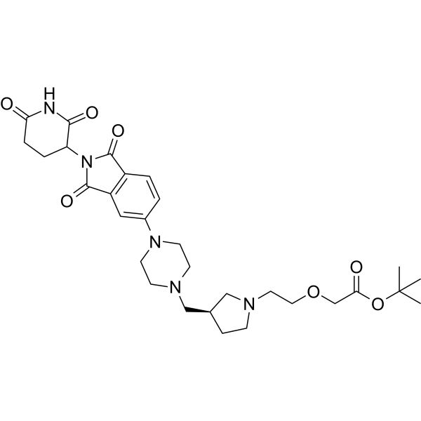 Thalidomide-piperazine-(S)-CH<em>2</em>-pyrrolidine-<em>C</em><em>2</em>-O-CH<em>2</em>-COO-<em>C</em>(CH3)3