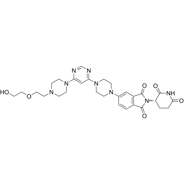 (S)-Thalidomide-piperazine-pyrimidine-piperazine-<em>C</em><em>2</em>-O-<em>C</em><em>2</em>-OH