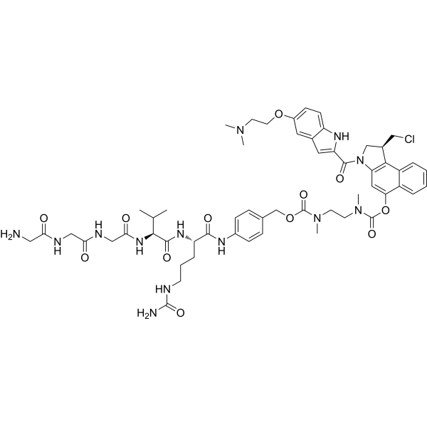 G3-VC-PAB-DMEA-Duocarmycin DM Chemical Structure
