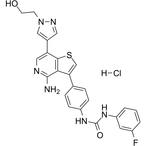 Ilorasertib hydrochloride Chemical Structure
