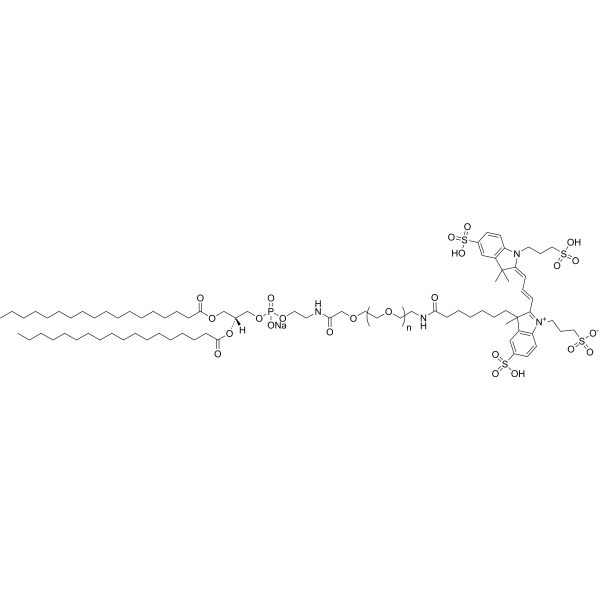 DSPE-PEG-Fluor 555,MW 2000 Chemical Structure