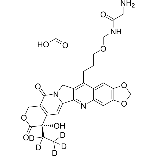 FL118-C3-O-C-amide-C-NH2-d<sub>5</sub> formate Chemical Structure