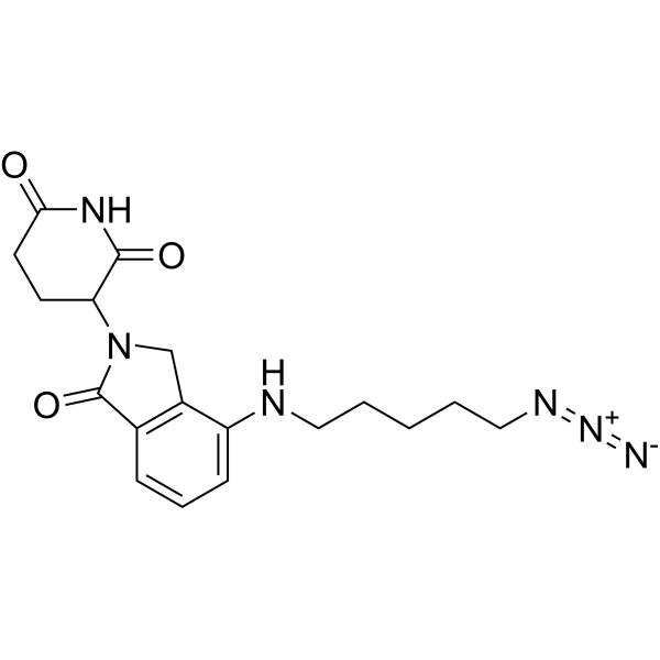 Lenalidomide 4'-alkyl-C5-azide Chemical Structure