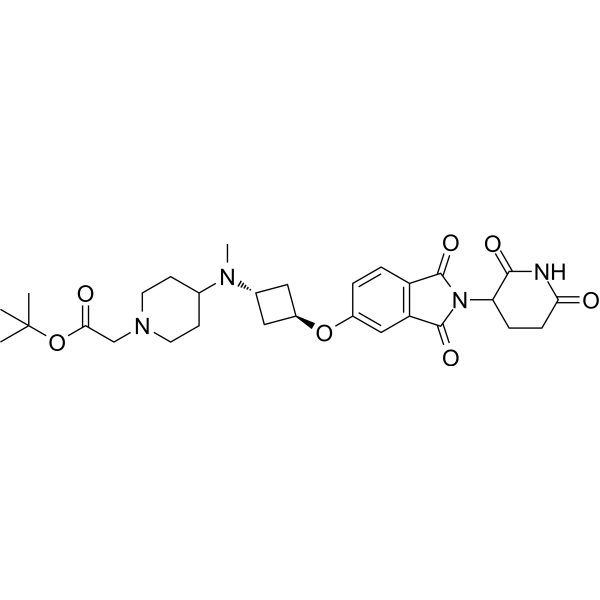 Thalidomide-O-C4H4-N(Me)-piperidine-C-boc Chemical Structure