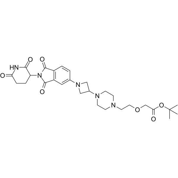 Thalidomide-azetidine-piperazine-C2-O-C-boc Chemical Structure