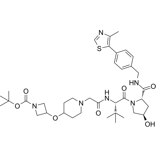 (S,R,S)-AHPC-acetyl-Pip-O-azetidine-boc Chemical Structure
