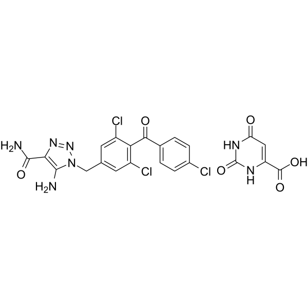 Carboxyamidotriazole Orotate Chemical Structure