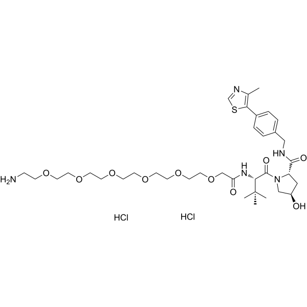 VH 032 amide-PEG6-amine hydrochloride Chemical Structure