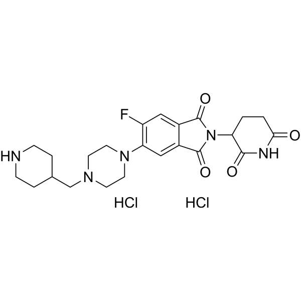 Pomalidomide 5'-fluoro-6'-piperazine-4-methylpiperidine hydrochloride Chemical Structure
