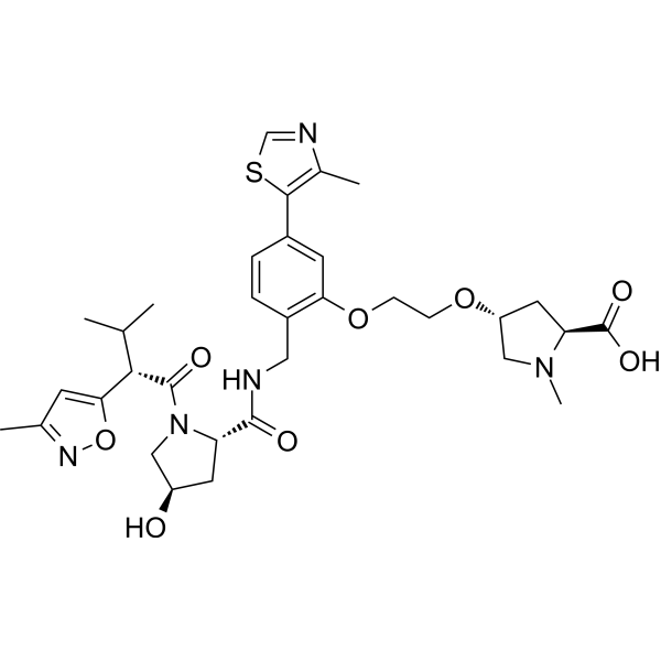 (S)-PROTAC PTK6 ligand-1-(2S,4R)-O-CH2-O-hygric acid Chemical Structure