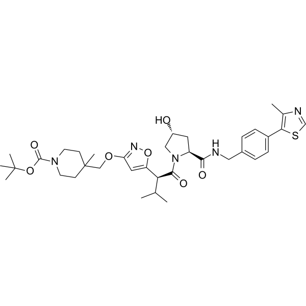 (S)-PROTAC PTK6 ligand-O-4,4-dimethylpiperidine-Boc Chemical Structure
