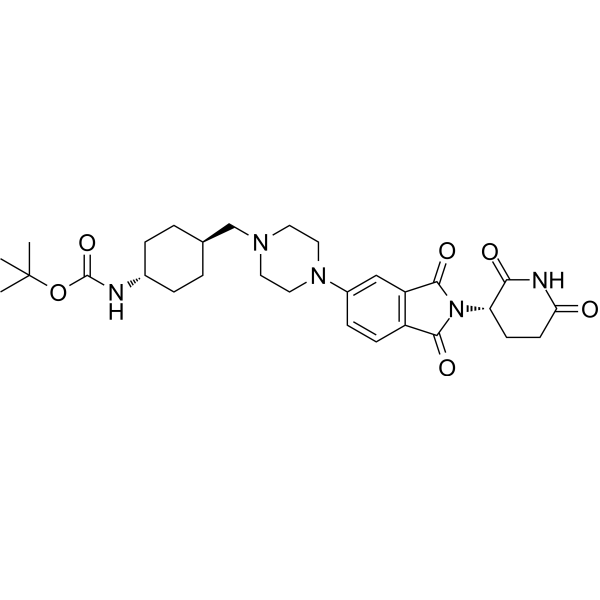 (S)-Thalidomide-piperazine-(1S,4r)-cyclohexane-NH-Boc Chemical Structure