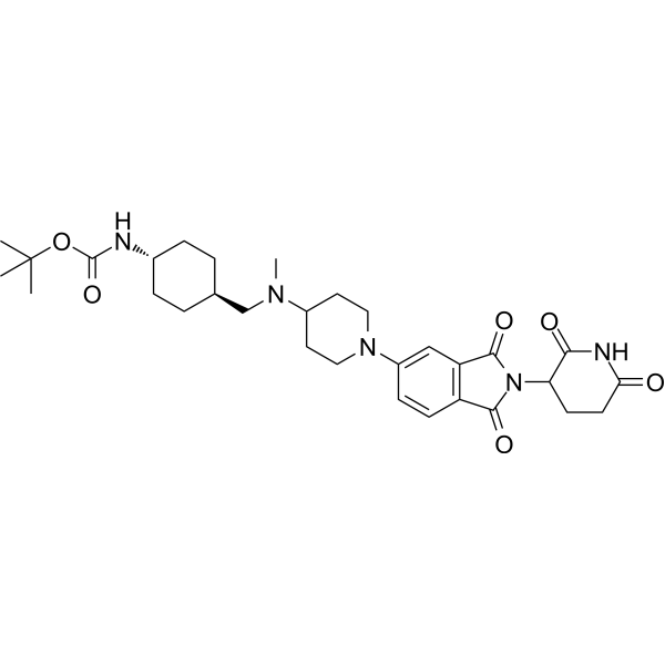 (1r,4r)-Thalidomide-piperidine-N(Me)-CH-cyclohexane-NH-Boc Chemical Structure