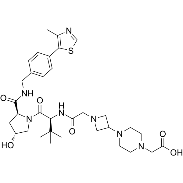 (S,R,S)-AHPC-CO-CH2-azetidine-piperazine-CH2-COOH Chemical Structure
