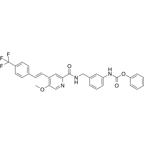 Phenyl phenylcarbamate-CH-5-methoxypicolinamide-CH-CH-Ph-CF3 Chemical Structure