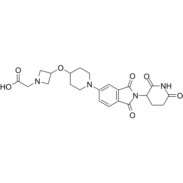 Thalidomide-piperidine-O-azetidine-acetic acid Chemical Structure