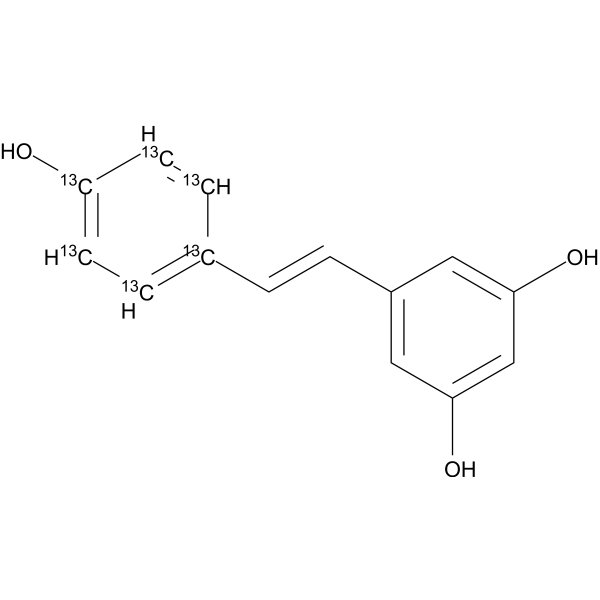 Resveratrol-<sup>13</sup>C<sub>6</sub> Chemical Structure