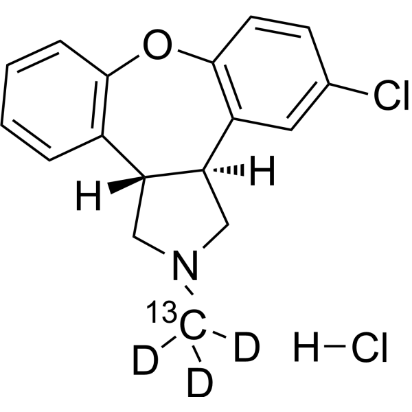 Asenapine-<sup>13</sup>C,d<sub>3</sub> hydrochloride Chemical Structure