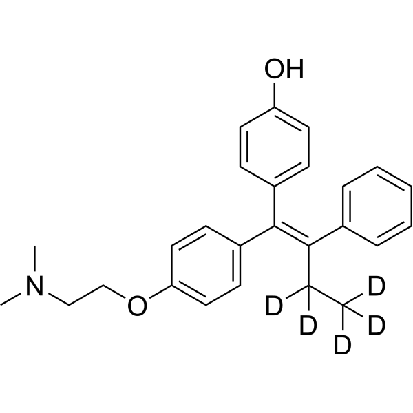 (E)-4-Hydroxytamoxifen-d<sub>5</sub> Chemical Structure
