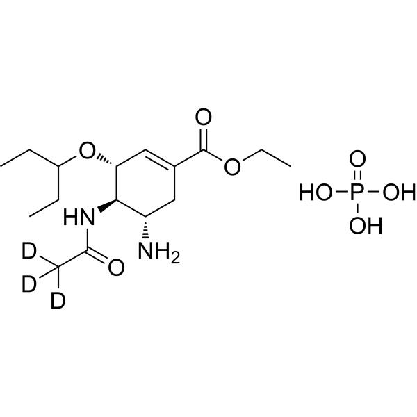 Oseltamivir-d<sub>3</sub> phosphate Chemical Structure