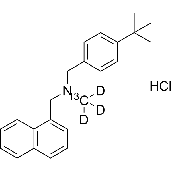 Butenafine-<sup>13</sup>C,d<sub>3</sub> hydrochloride Chemical Structure