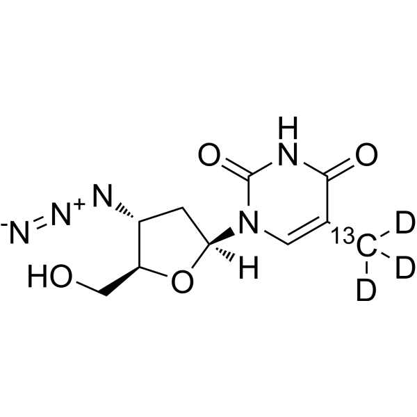 Zidovudine-<sup>13</sup>C,d<sub>3</sub> Chemical Structure