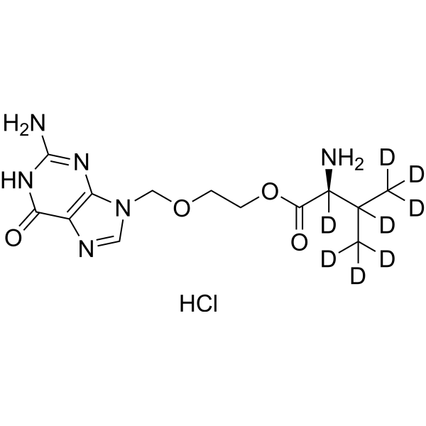 Valacyclovir-d<sub>8</sub> hydrochloride Chemical Structure