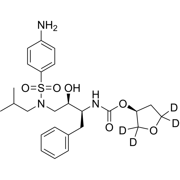 Amprenavir-d<sub>4</sub> Chemical Structure