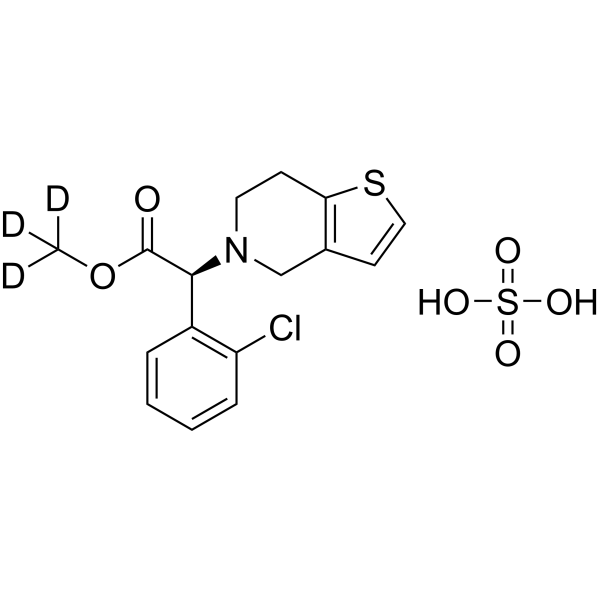 Clopidogrel-d<sub>3</sub> hydrogen sulfate Chemical Structure