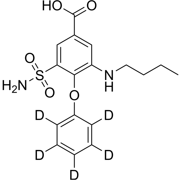 Bumetanide-d<sub>5</sub> Chemical Structure